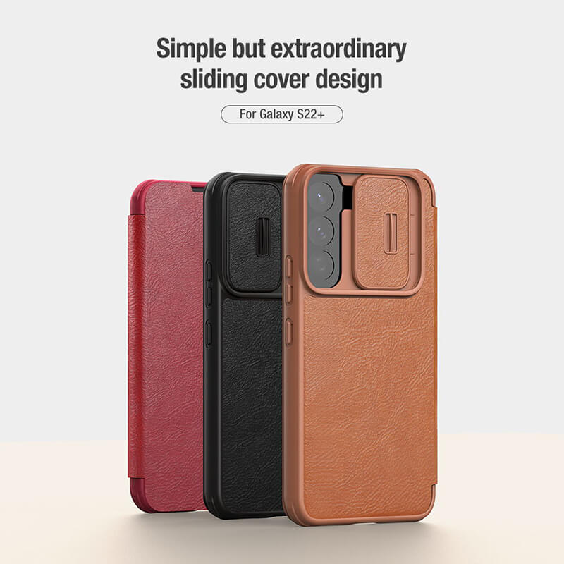 Pelindung Flip Cover HP Qin Pro Leather untuk Samsung Galaxy S22 Series