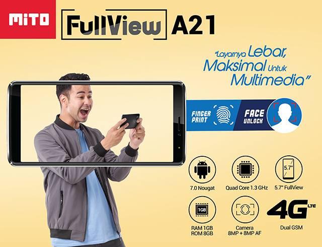Mengenal Fitur dan Spesifikasi MITO Fullview A21 Terbaru
